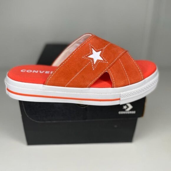 Converse One Star Orange Slip On Women's Sandals Size 6 - Picture 1 of 11